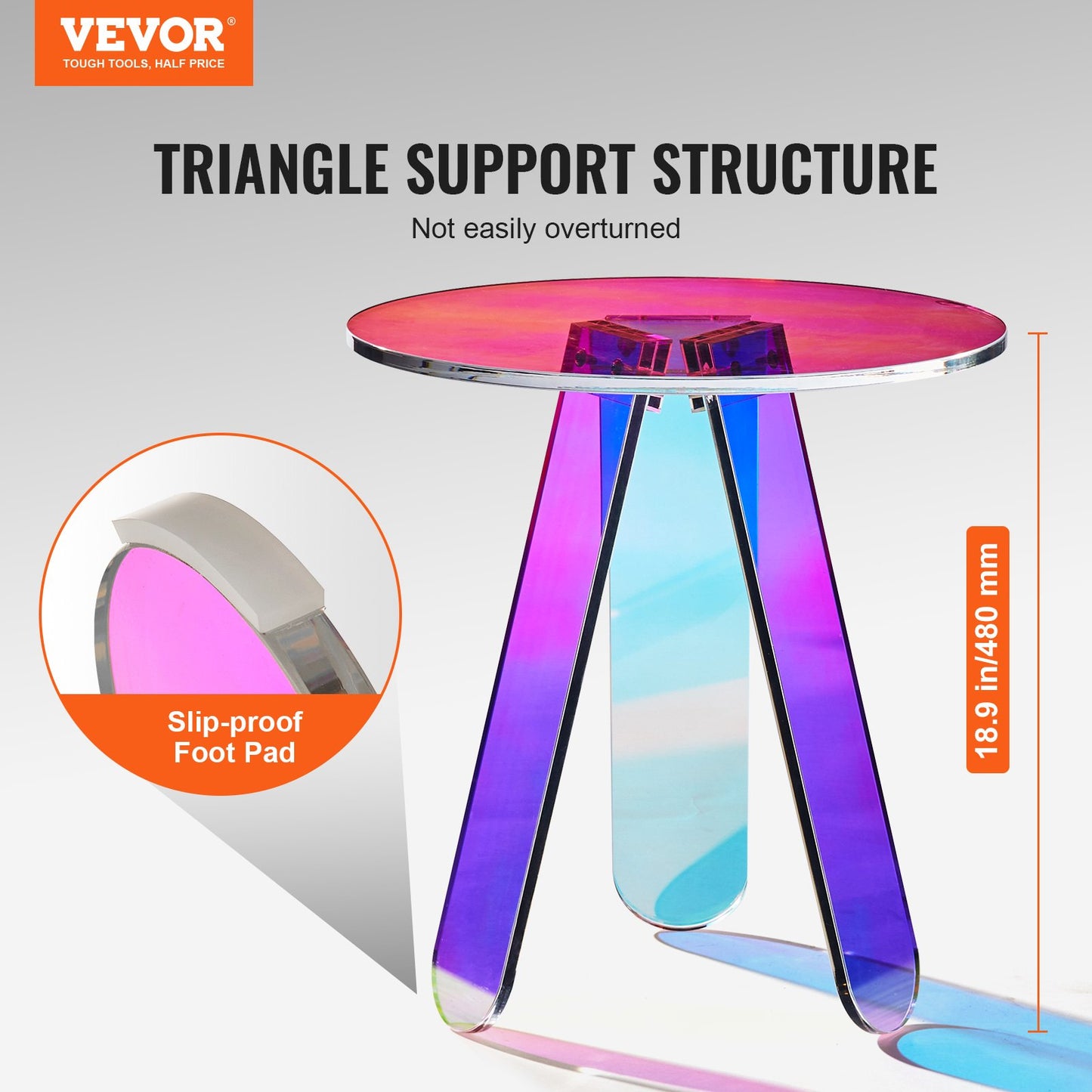 Rainbow Acrylic Coffee Table