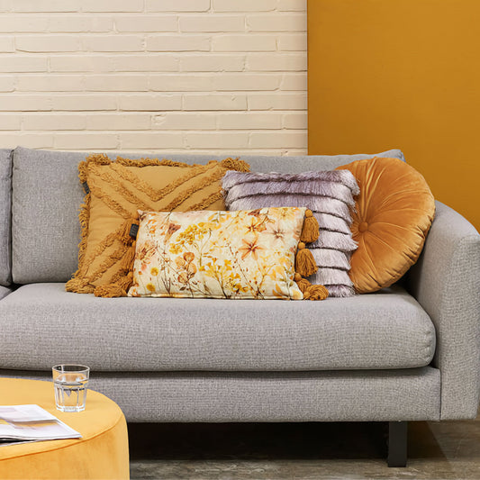 Wildflower Yellow Filled Oblong Cushion